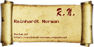 Reinhardt Norman névjegykártya